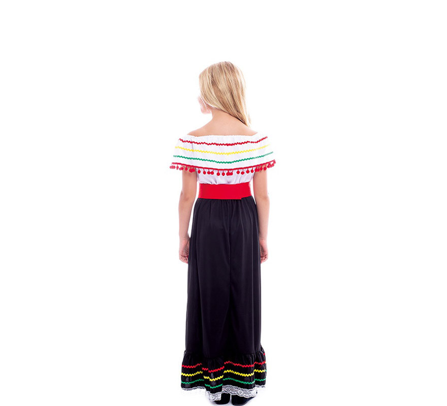 Déguisement beauté mexicaine avec jupe fille-B