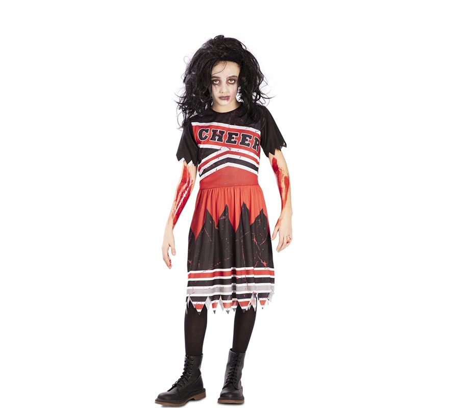 Costume réversible 2 en 1 de zombie de pom-pom girl Blanche-Neige pour fille-B
