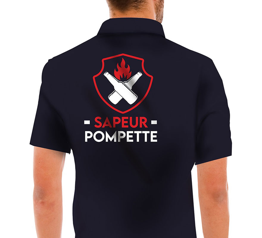 Feuerwehrmann mit Getränkehalter Kostüm für Herren-B