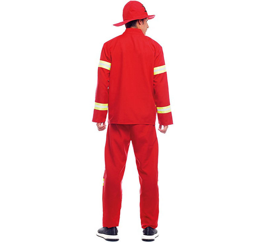 Disfraz de Bombero Rojo y Amarillo para hombre-B