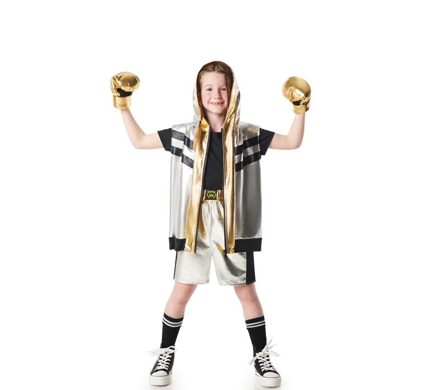Silver Boxer Costume for Kids-B