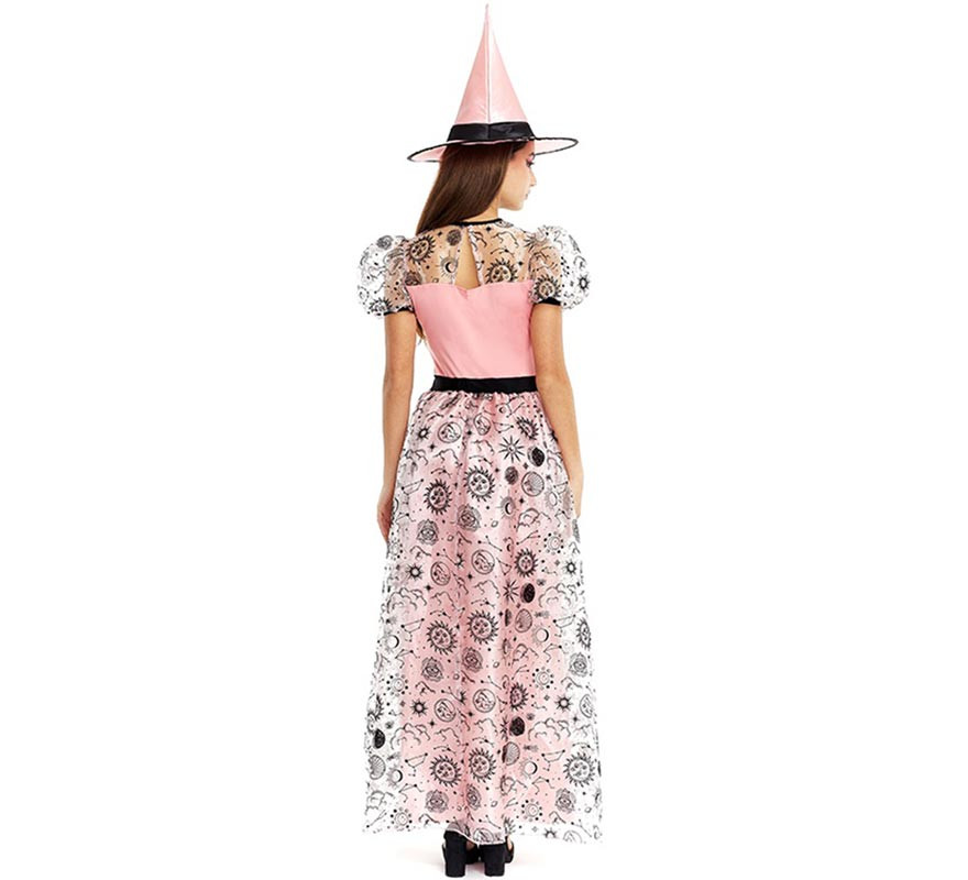 Costume da Strega Buona rosa con cappello per donna-B