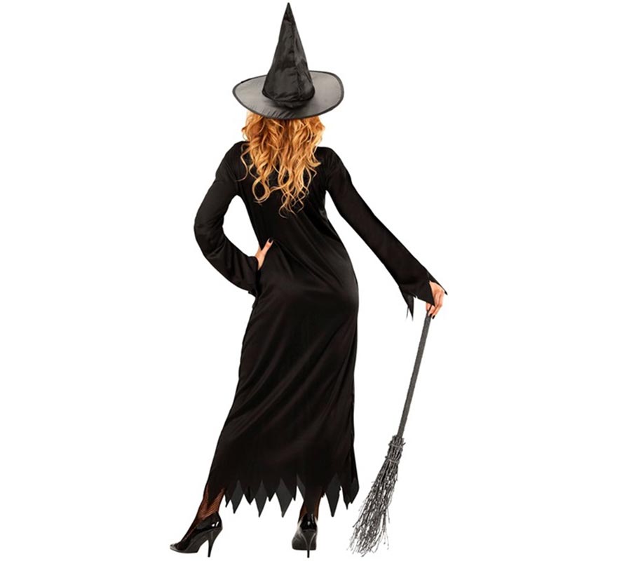 Fato de bruxa com chapéu para mulheres-B