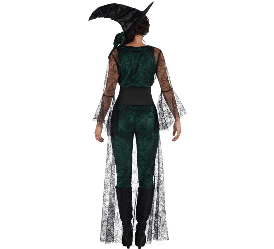 Fantasia de bruxa Green Coven para mulher-B