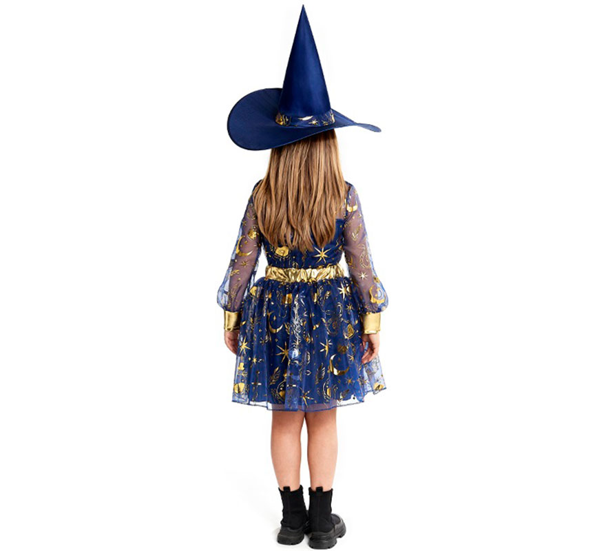 Blue Esoteric Witch Costume for Girls-B
