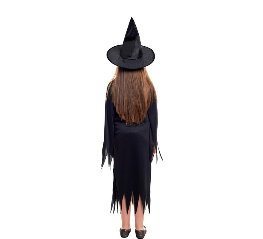 Costume da strega nero con punte per bambina-B