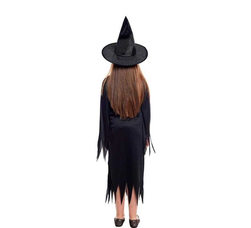 Black witch costume with spikes for girl-B