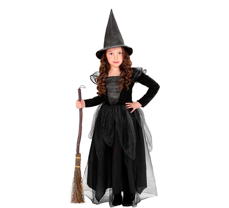 Black Witch Costume for Girls-B