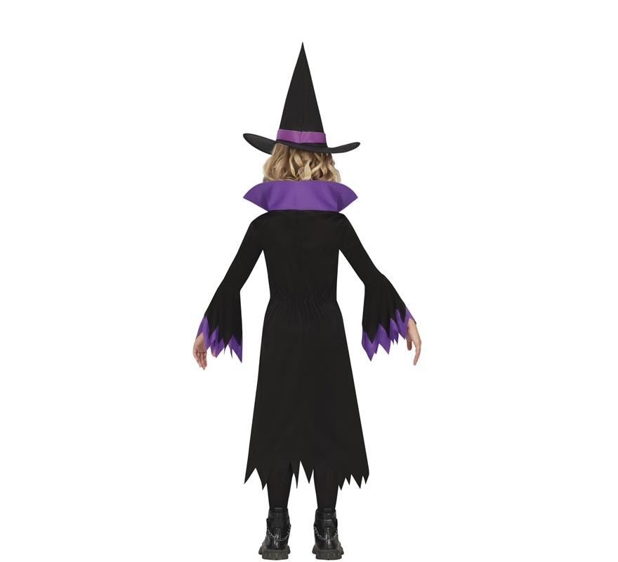 Black and purple witch costume for girls-B