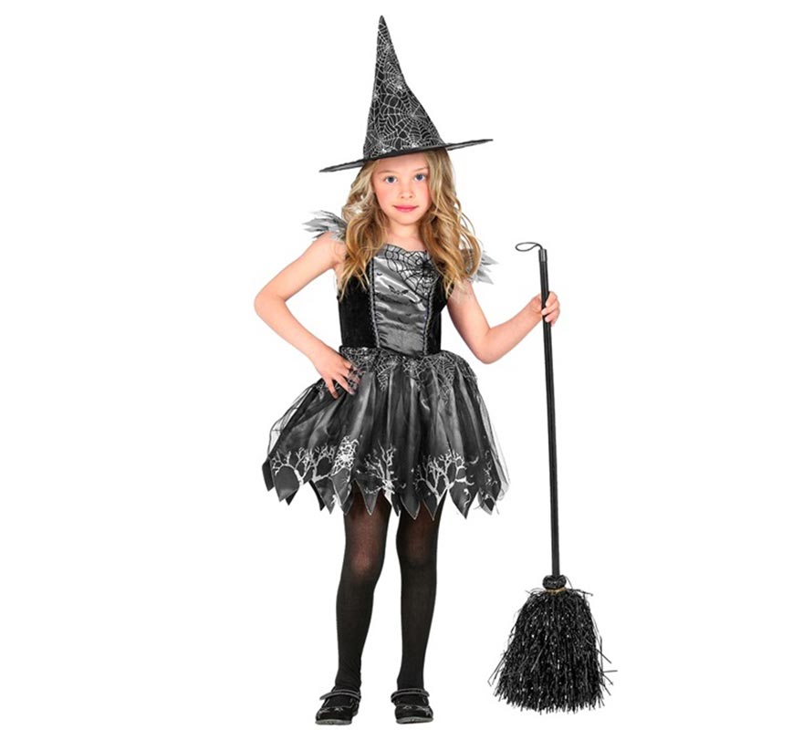 Spiderweb Witch Costume for Girls-B