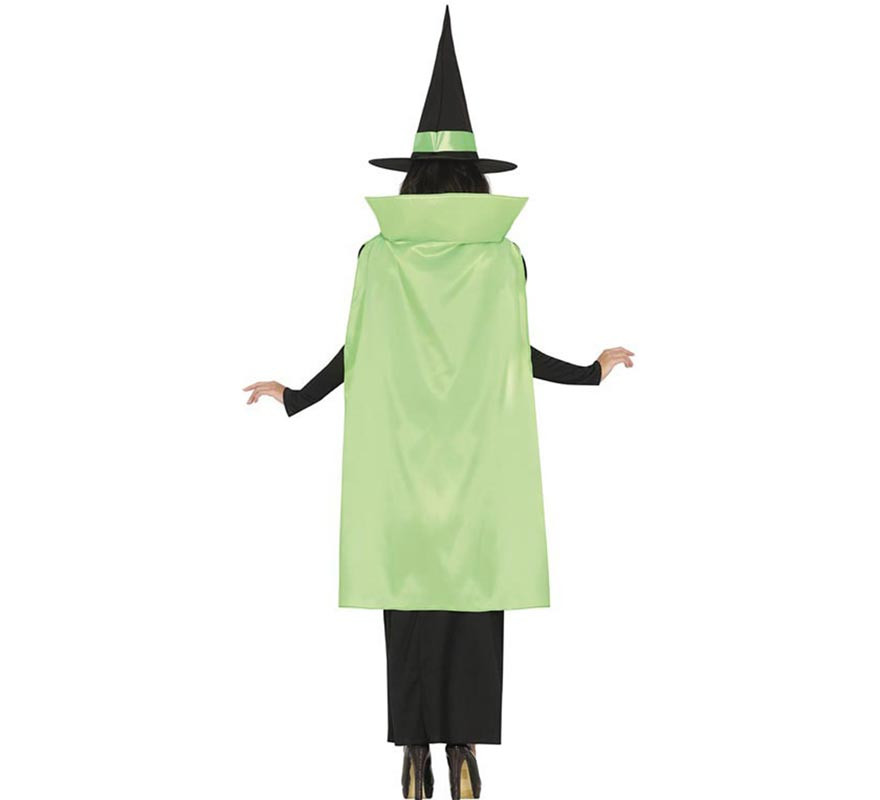 Fato de bruxa verde glamourosa para mulher-B
