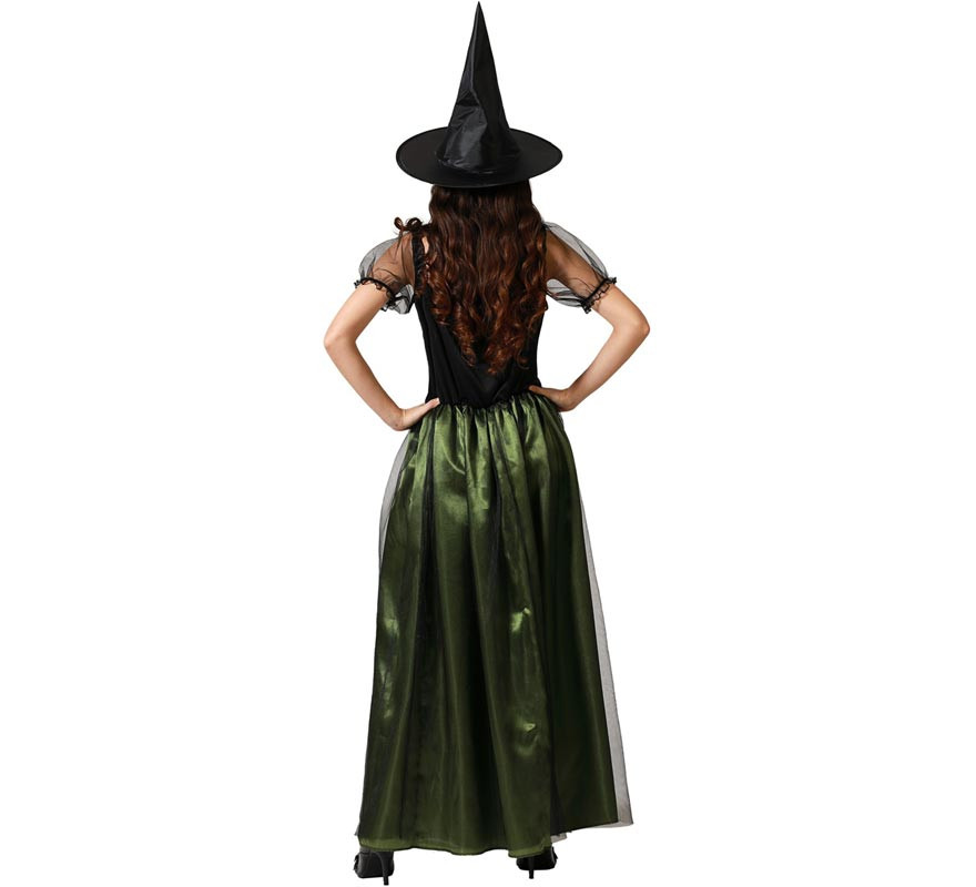 Costume da strega verde scuro per donna-B