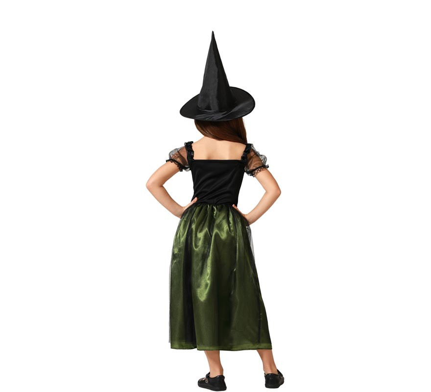 Costume da strega verde scuro per bambina-B