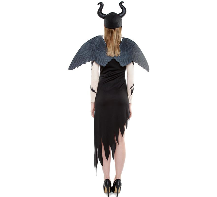 Black and white flying witch costume for women-B