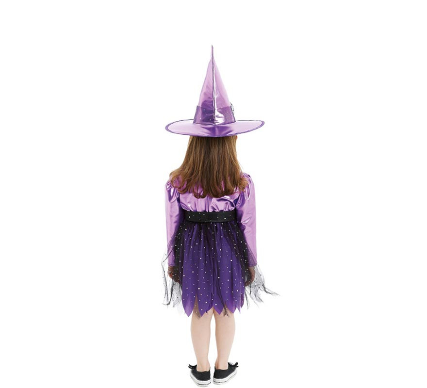 Lilafarbenes Baby-Hexe-Kostüm für Mädchen und Baby-B