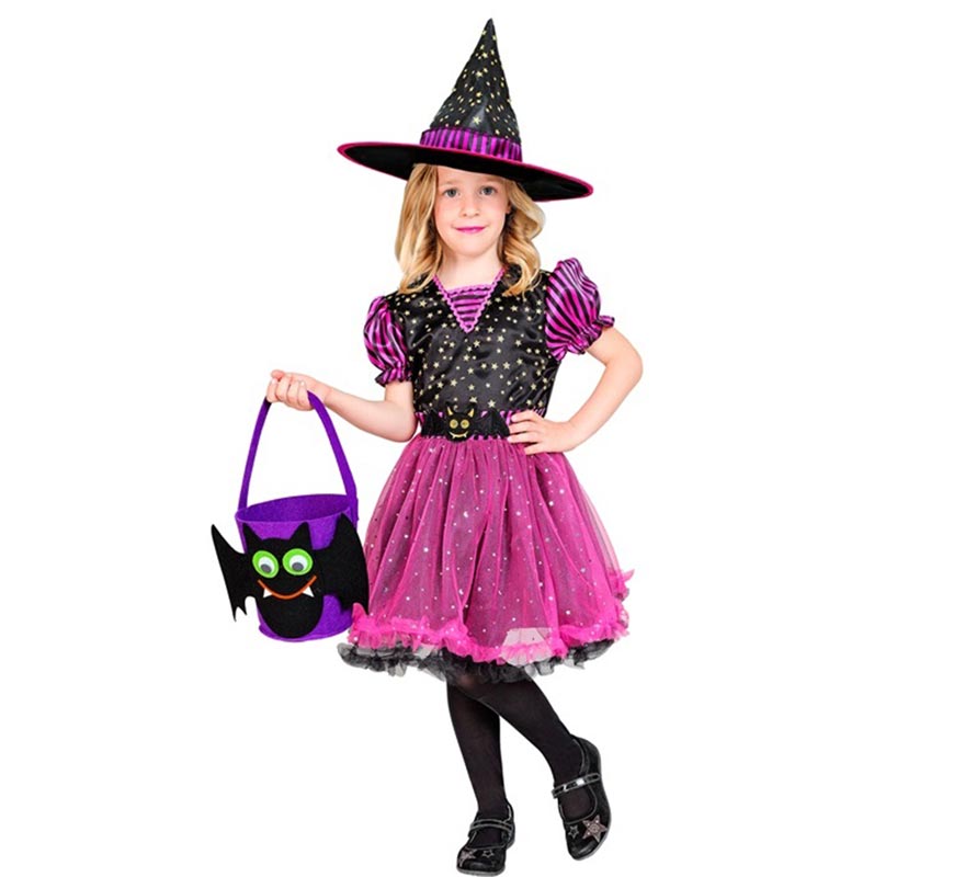 Fato de Bruxa Morcego para Meninas-B