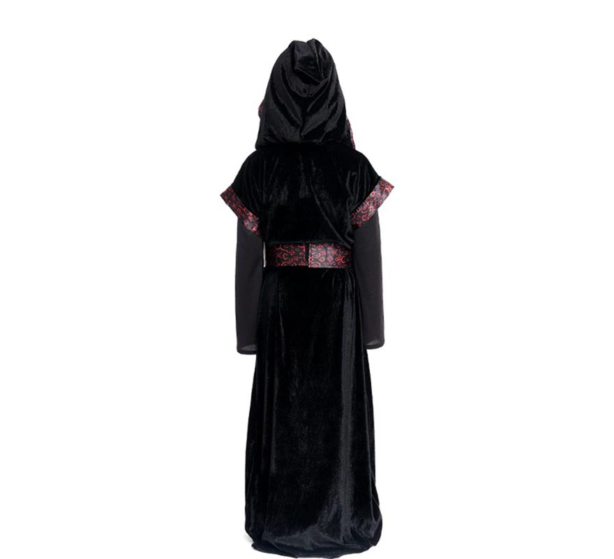 Dark Wizard Costume with Hood and Belt for Boys-B