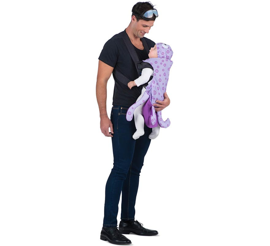 Diver and Octopus Costume with Backpack Cover for Adults and Babies-B