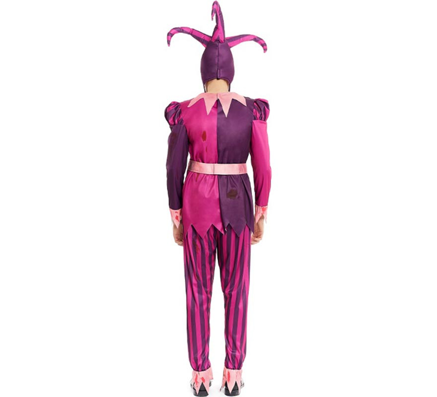 Purple Killer Jester Costume with Hat for Men-B