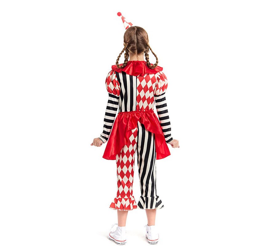 Fato de bobo da corte macabro para meninas-B