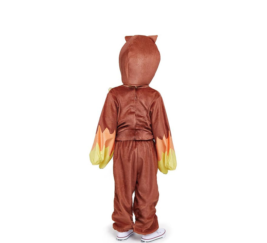 Disfraz de Búho marrón con capucha para bebé y niño-B