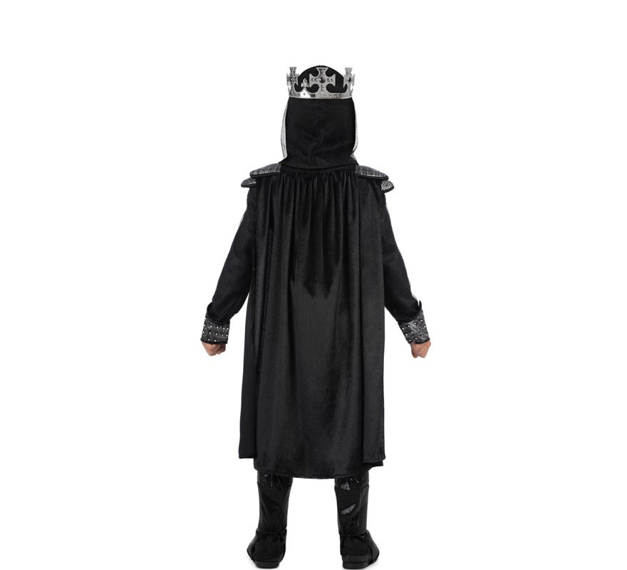 Medieval skull knight costume with crown for children-B