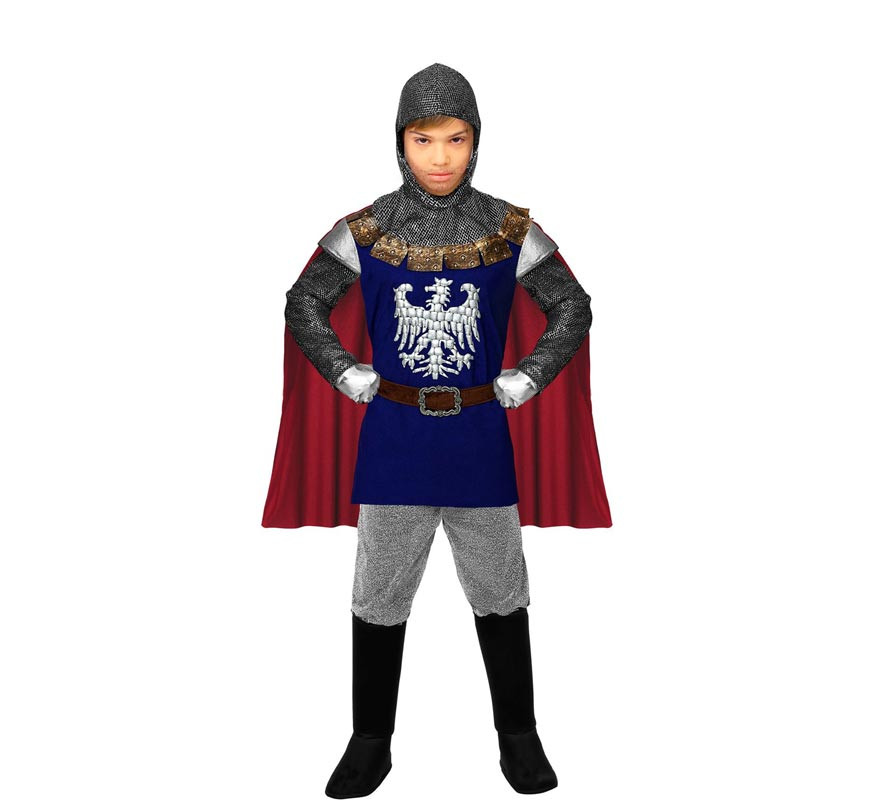 Fato de cavaleiro nobre medieval para menino-B