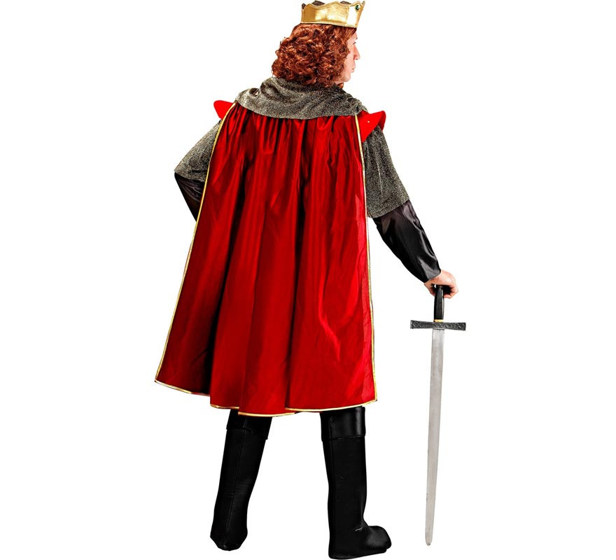 Disfraz de Caballero Real rojo y verde para hombre-B