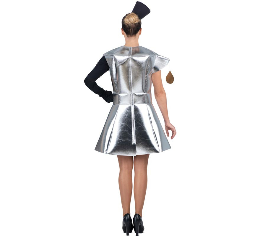 Adult Silver Coffee Pot Costume with Headpiece-B