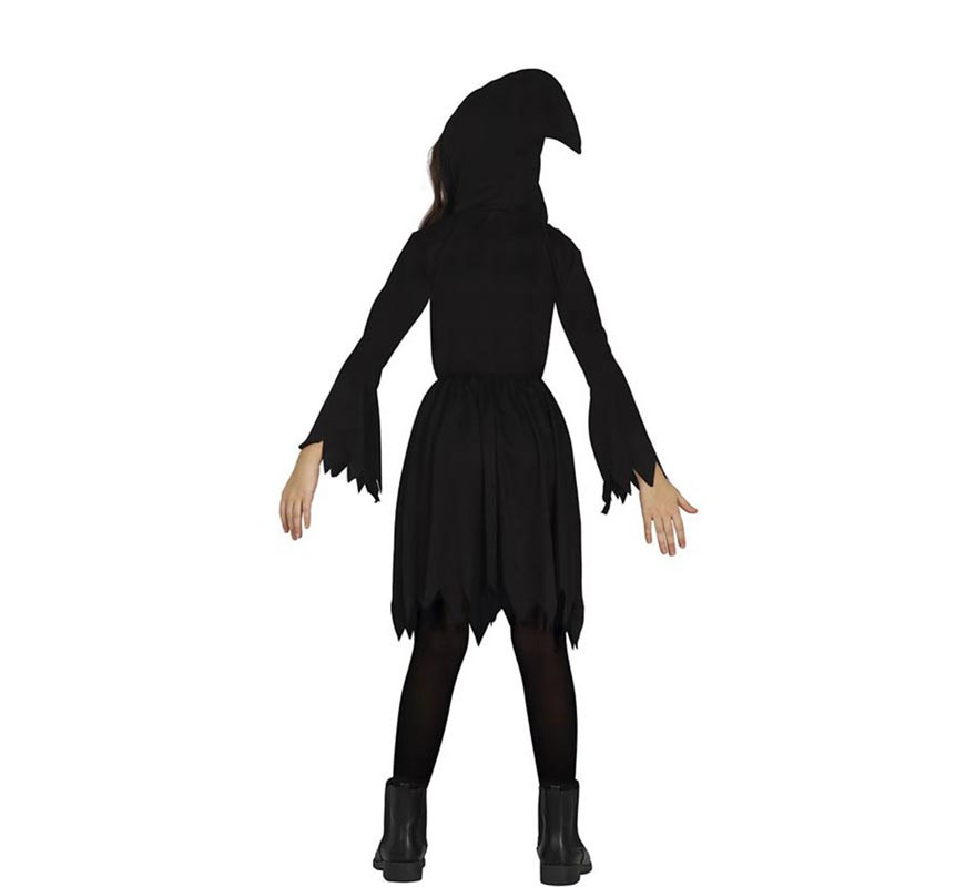 Girl's Hooded Death Skull Costume-B