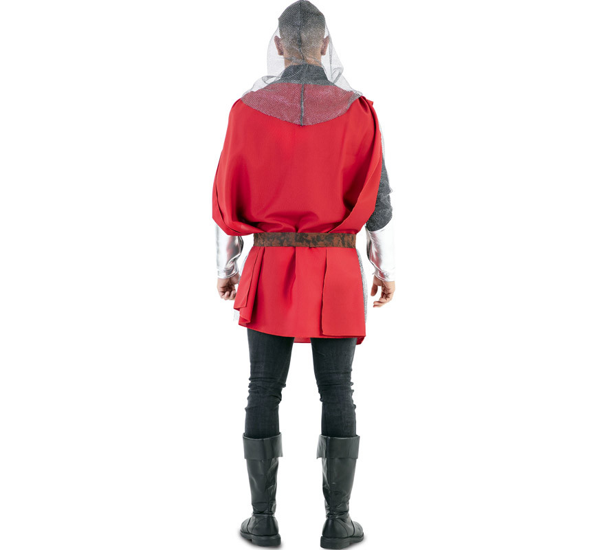 Disfraz de Capa Guerrero Medieval Roja para hombre-B