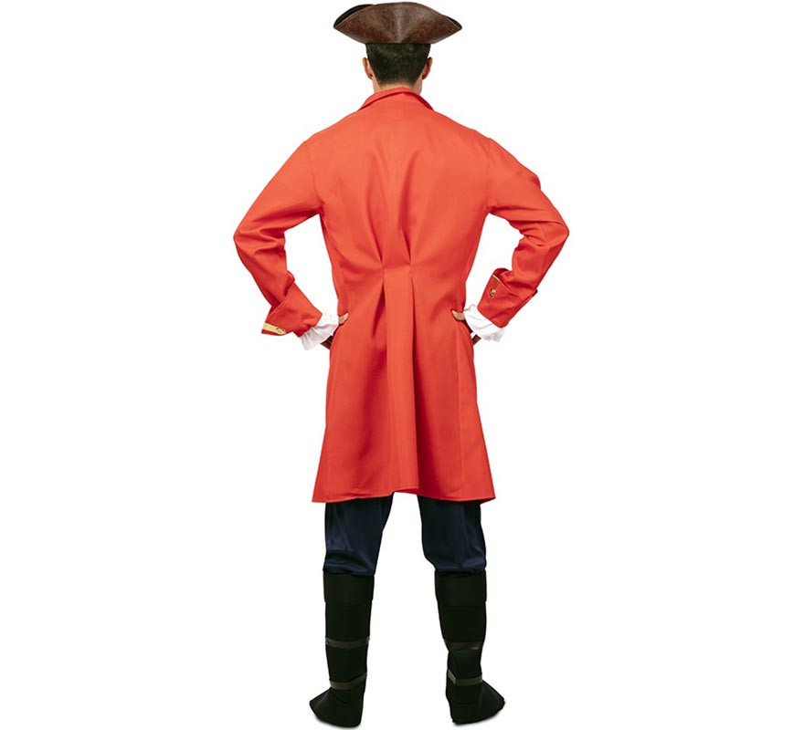 Red Pirate Captain Costume with Belt for Men-B