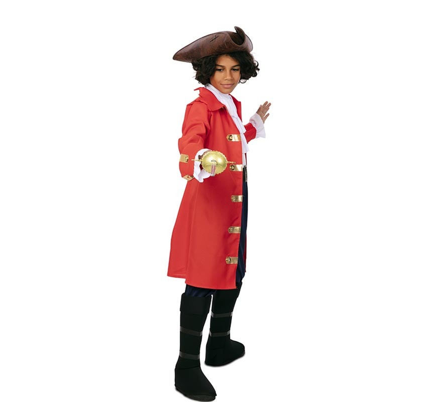 Costume da capitano pirata rosso con cintura per bambino-B