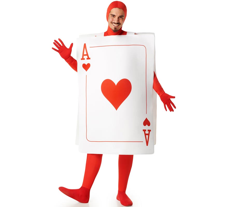 Ace of Hearts Playing Card Costume for Adults-B
