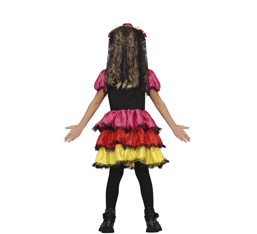 Costume di Catrina Colores per bambina-B