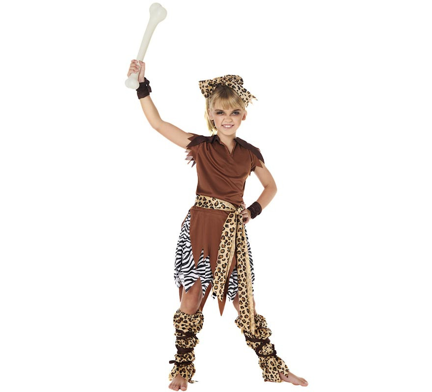 Steinzeit-Höhlenmensch-Kostüm für Kinder-B