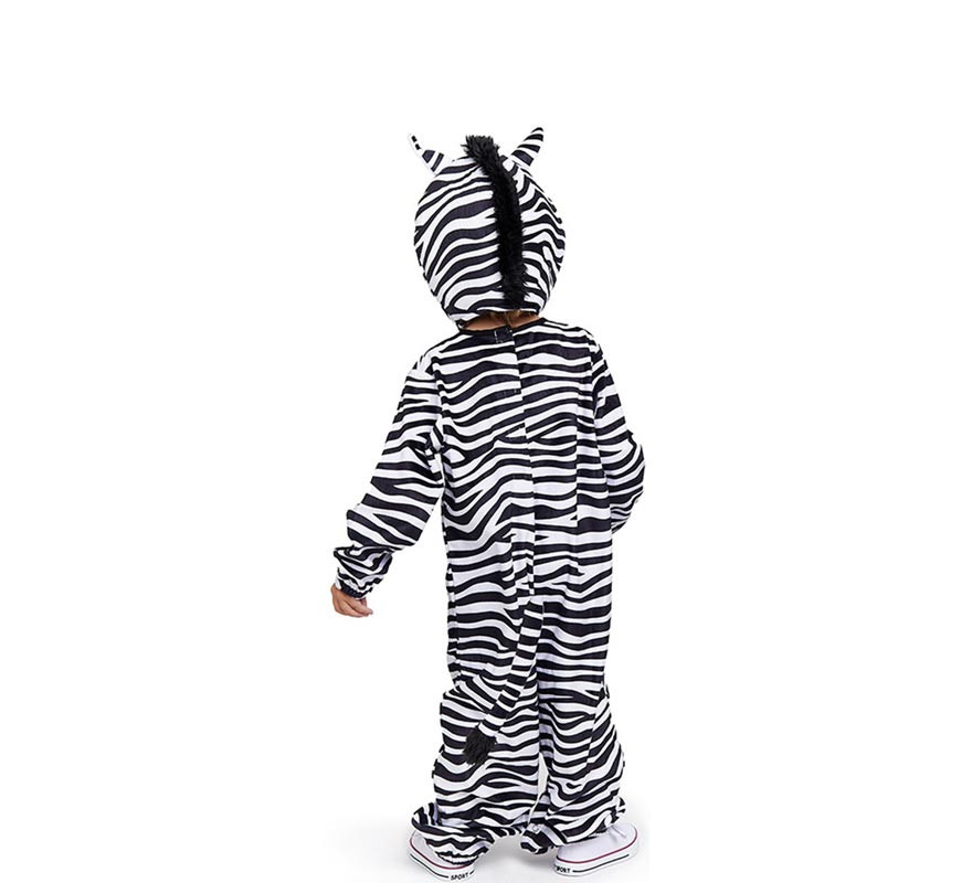 Fato de zebra com capuz e orelhas para bebé e criança-B