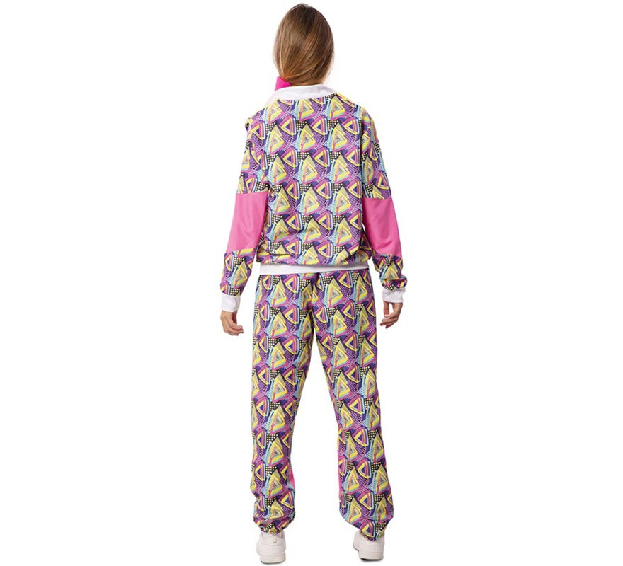 Green Printed 90s Tracksuit Costume for Women-B