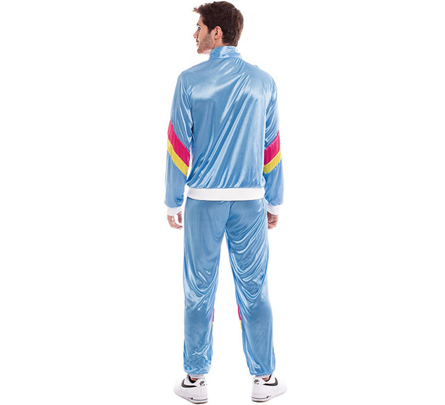 Trainingsanzug-Kostüm der 80er Jahre für Herren in Blau-B