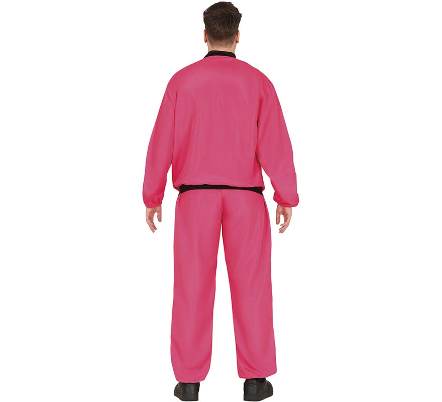 Disfraz de Chándal fucsia neón para hombre-B