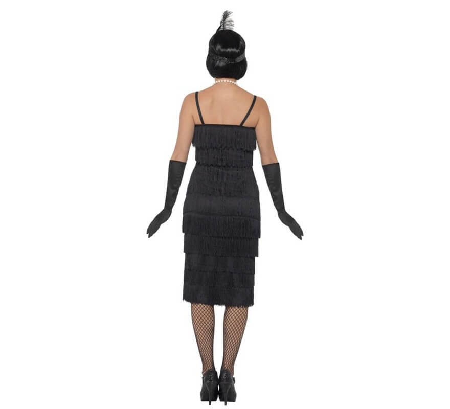 Disfraz de Chica de los Años 20 negro para mujer-B