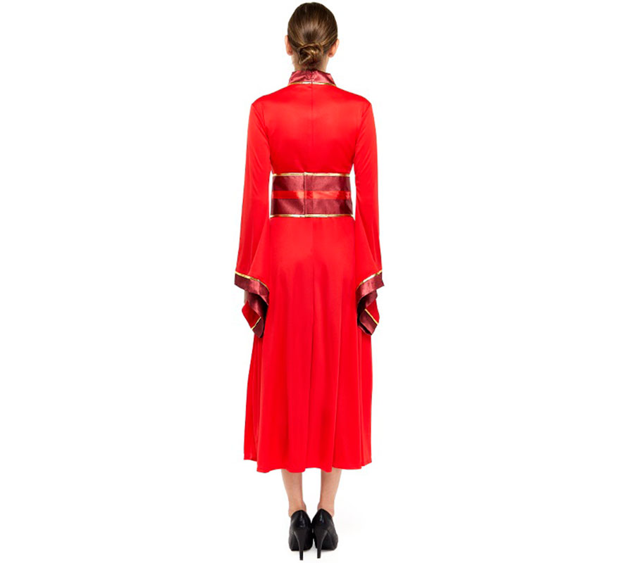 Disfraz de China Hanfu rojo para mujer-B