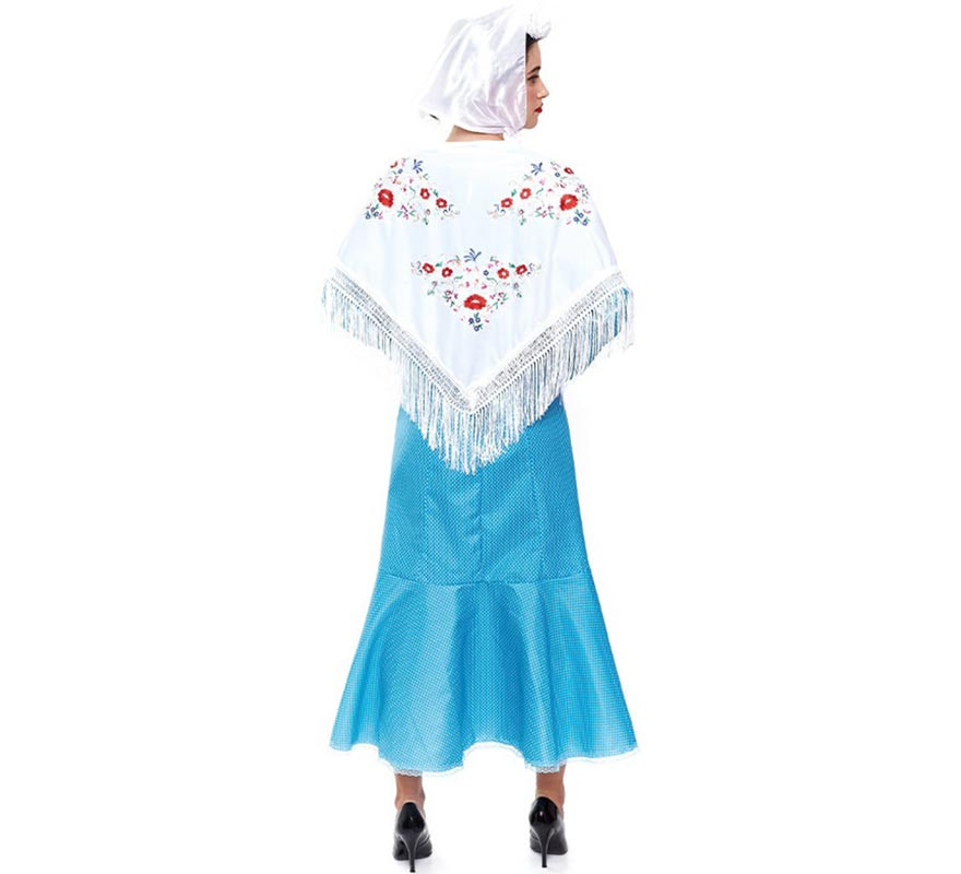 Disfraz de Chulapa azul para mujer-B