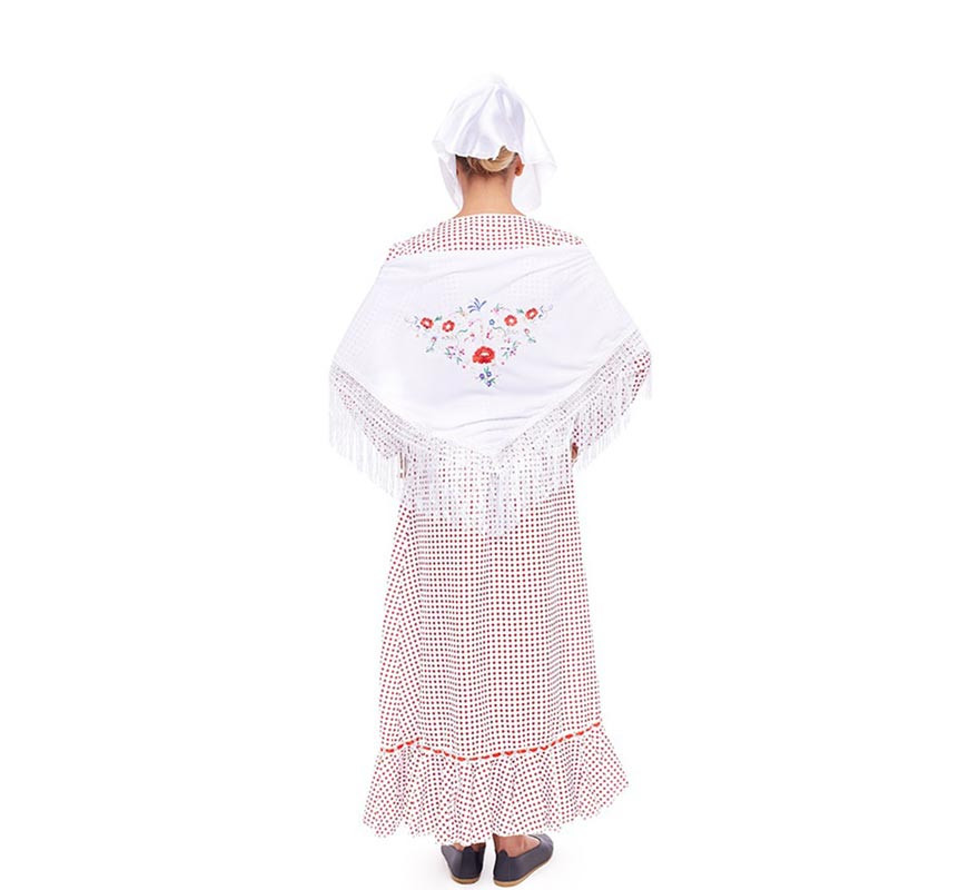 Disfraz de Chulapa blanco con lunares rojos para niña-B