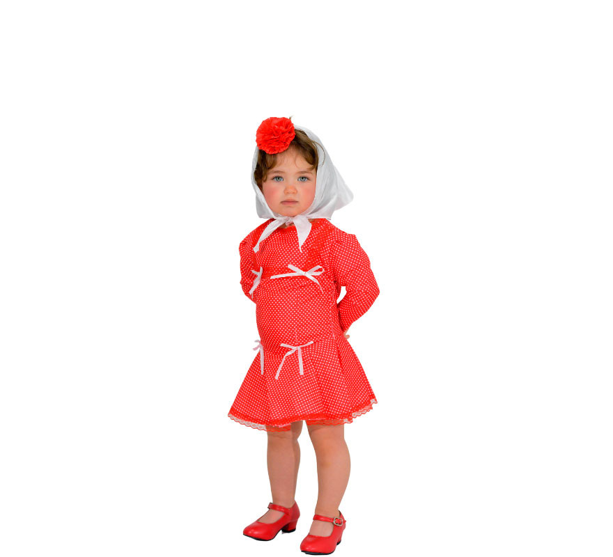 Disfraz de Chulapa rojo para niña-B