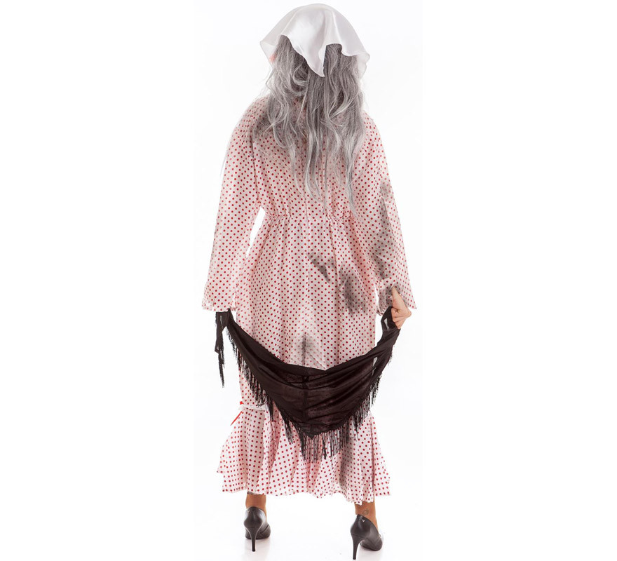 Costume da zombi Chulapa con trucco di Halloween per donna-B