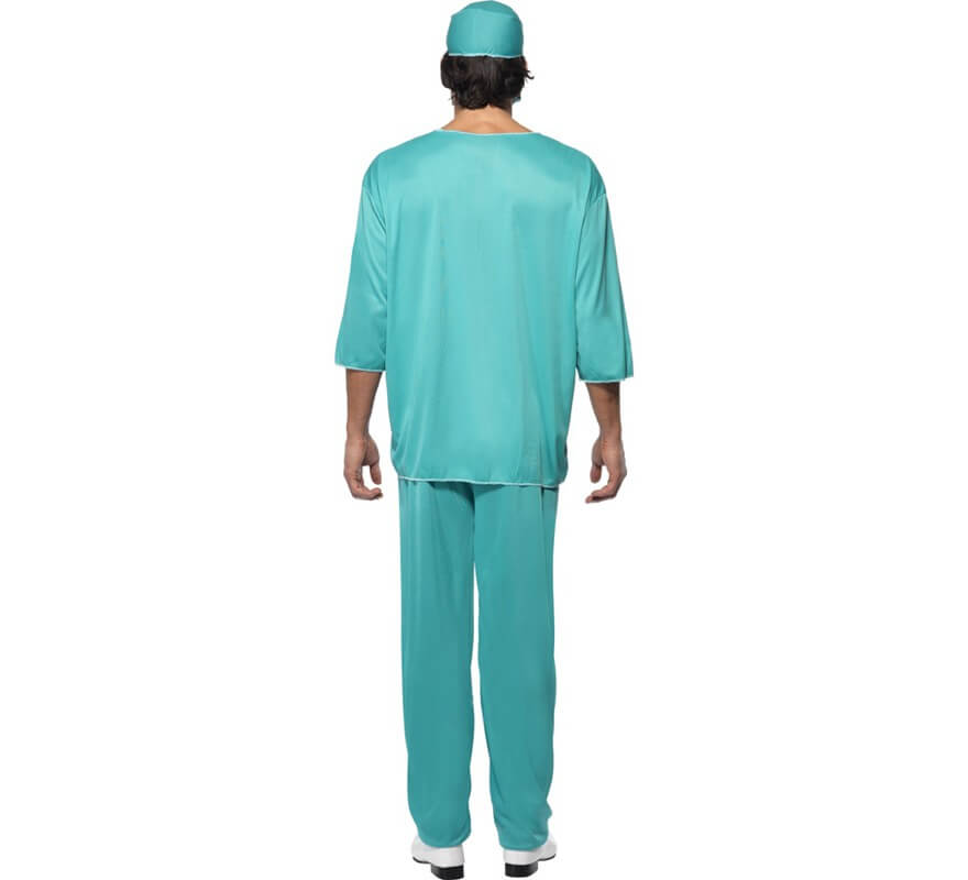 Costume da chirurgo verde per uomo-B