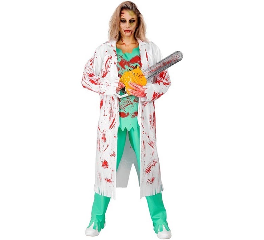 Zombie Surgeon Costume for Adults-B