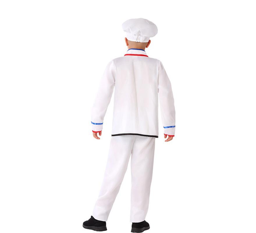 Disfraz de Cocinero Blanco con gorro para niño-B