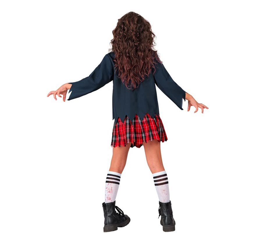 Disfraz de Colegiala Zombie para niña-B